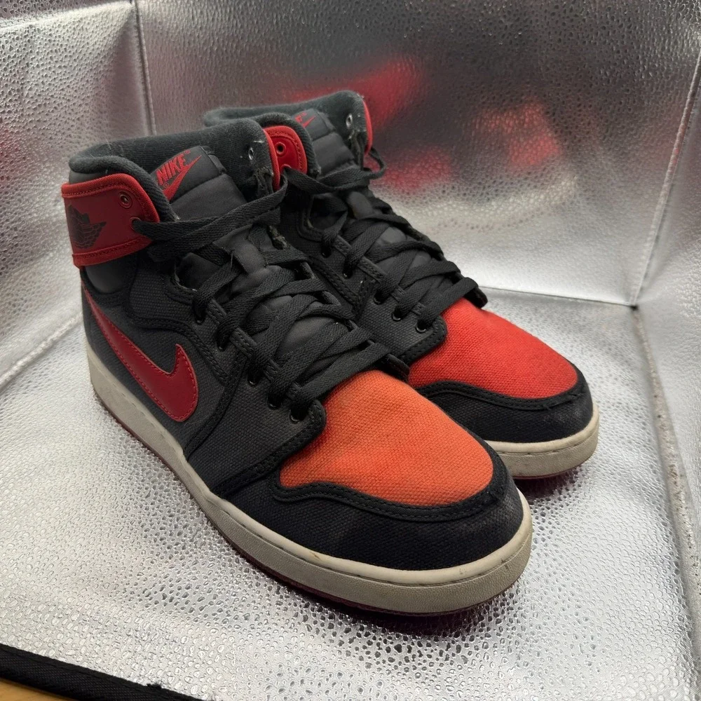 Size 9.5‎ Nike Air Jordan 1 AJKO Retro Bred Black Red Mens Sneakers 638471-001